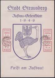 1195: German Local Issue Straussberg - Private postal stamps