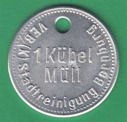 125.60: Notmünzen / Wertmarken - Müllmarken
