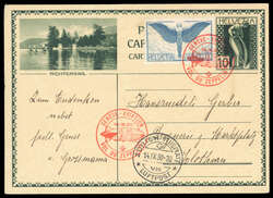 982562: Zeppelin, Zeppelinpost LZ 127, Schweizfahrten