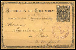 3930: Colombia - Postal stationery