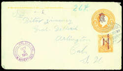 1914/15, 5 C orange, GAU Hidalgo mit regelmäßigem Monogramm G.C.M., ...