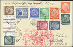 984020: Zeppelin, Zeppelinpost LZ 130, Deutschlandfahrten