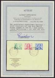 1949, Goethe, 3 W. kpl. auf amtlichem FDC mit ESSt. ...