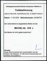 1946, 10 Pfg. Ziffer postfrisch in der Farbe "c", ...
