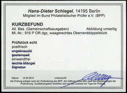 1946, 6 Pfg. Ziffer postfrisch in der Farbe "a" im dgz. Platten- ...