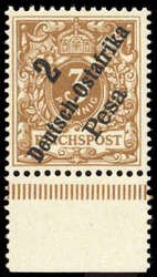 1896, 2 P. Deutsches Reich Krone/Adler mit Aufdruck tadellos ...