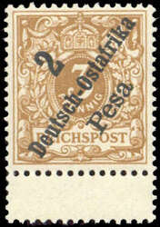 1896, 2 P. Deutsches Reich Krone/Adler mit Aufdruck tadellos ...