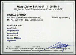 1946, 12 Pfg. Ziffer postfrisch in der Farbe "a" als dgz. Platten- ...