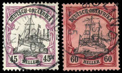 1905, 8 Werte Kaiseryacht ohne Wasserzeichen in sauber gestempelter ...