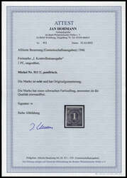 1946, 1 Pfg. Ziffer in postfrischer Luxuserhaltung mit der ...