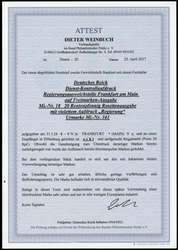1923, 20 Pfg. Weimarmarke "Rosettenmuster" mit Dienst- ...