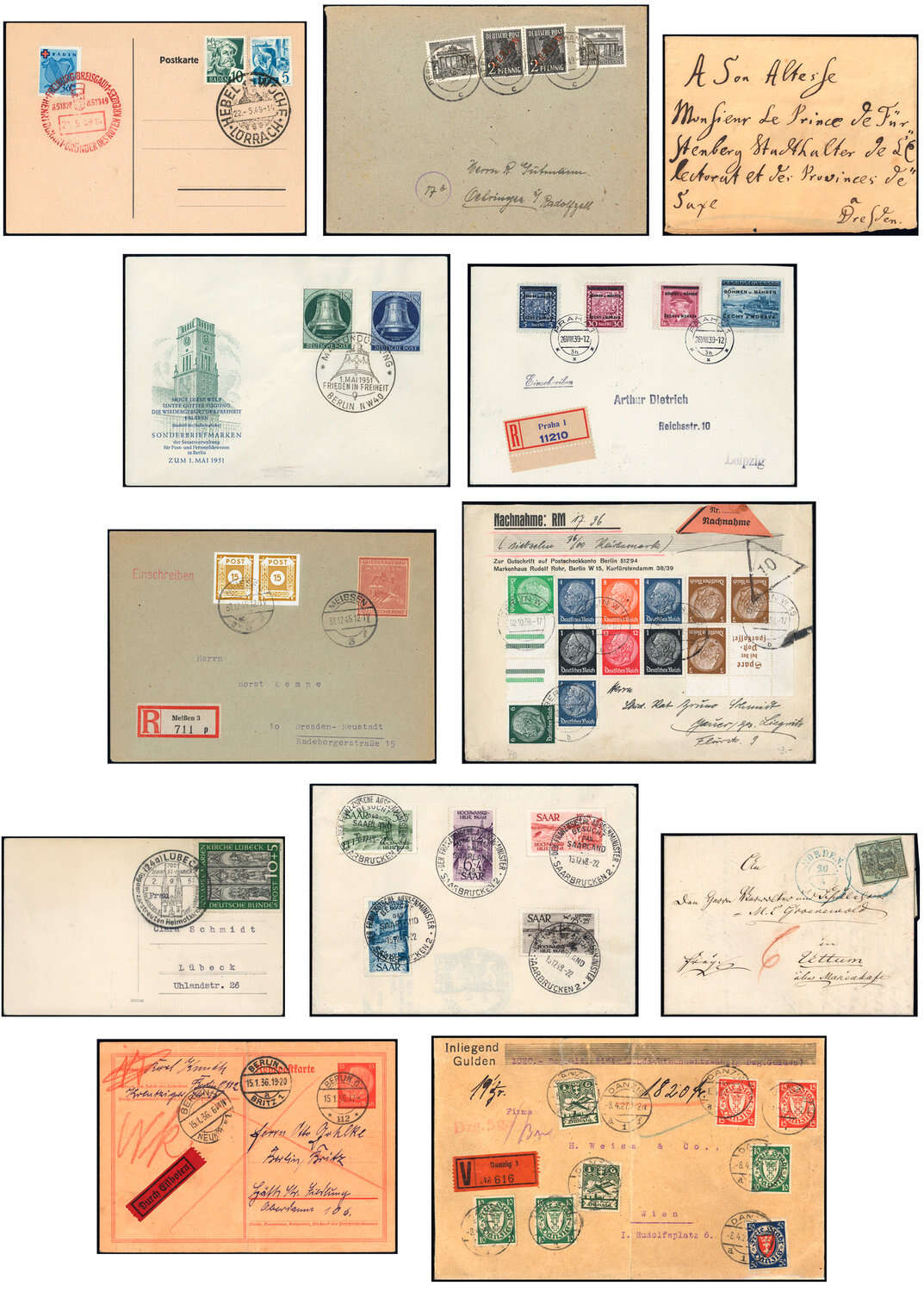 Lot 27 - sammlungen und posten sammlungen und posten briefe -  Deutsche Briefmarken AG 6th Large Lot Auction Deutsche Briefmarken AG