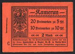 190: Deutsche Kolonien Kamerun - Markenheftchen